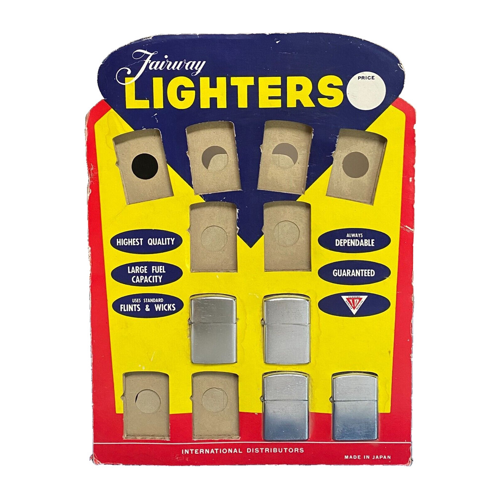 Vintage FAIRWAY Cigarette Lighter Standee Store Advertising Display Sign 13B
